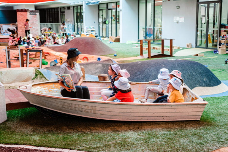 indoor and outdoor space for childcare centre